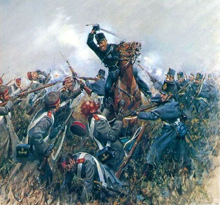 British and Russian Soldiers at the Battle of Inkerman 5 November 1854