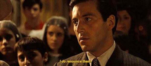 tomellis:—“Michael Rizzi will you be baptized?”—“I will.”—“Michael Rizzi, go in peace, and may the L