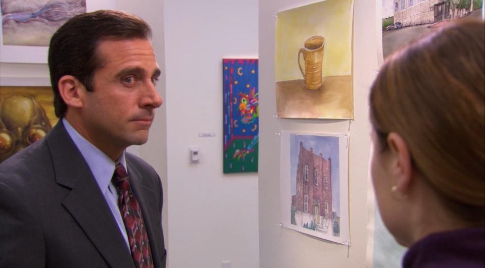 alotofbeautyinordinarythings:   I love our scenes at the art show; when Michael is