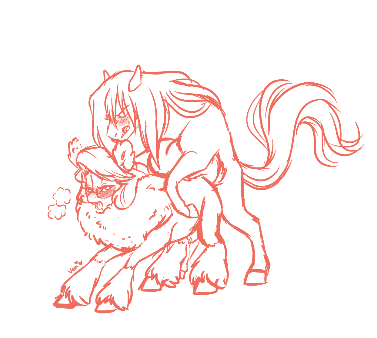 nemovonsilver: @thebonecollectorpony requested that I draw them bangin, so I did.