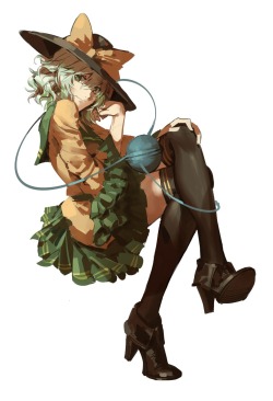 lucky drift touhou komeiji koishi heels thighhighs