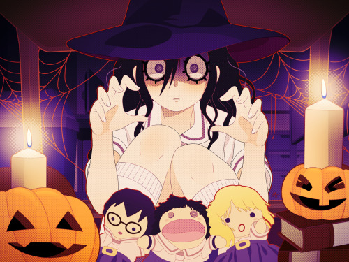 louistrations: Happy Halloween!! Fan art of Oka Ruu from Asobi Asobase