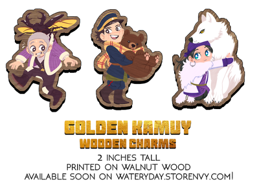 im making some golden kamuy charms! i put in the order last night so they should be up on my shop in
