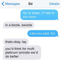 taylorswift:  Never not rhyming with @teddysphotos