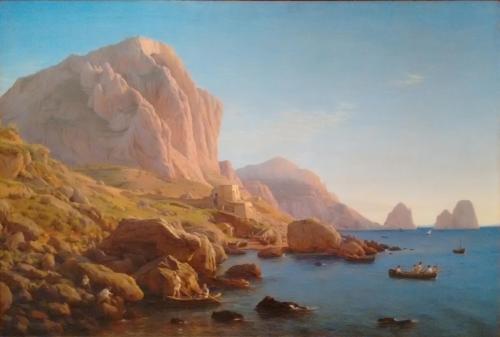 Christen Købke - A Rocky Coast, Capri. After Sunrise (1843)