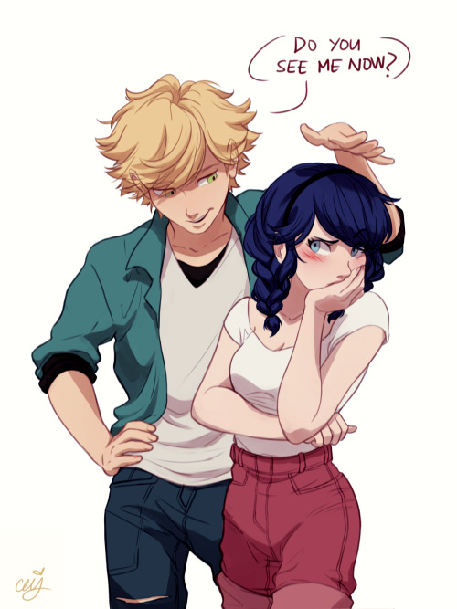 ceejles:  An AU where Adrien was shorter porn pictures