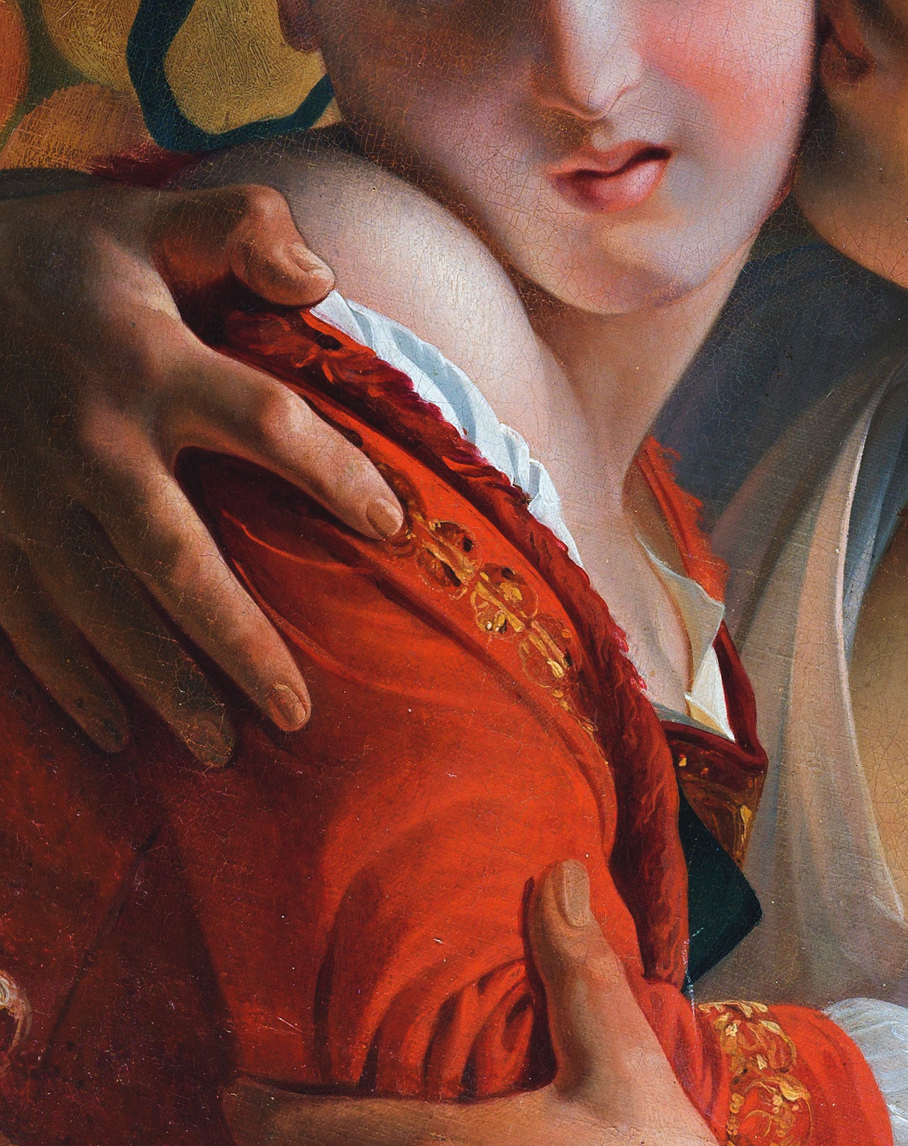 greuze:  Feodor Antonovich Moller (1812-1874)The Kiss (Detail)Oil on canvas, 19th