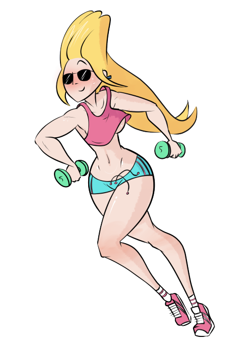 dabble-too:  Quick request for Jenny Bravo working out.   ;9