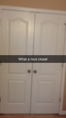 roaringstream:  johamesthenifty:  The rental house had a small door in one of the closets Led to the inner linings of the house I’ve seen enough movies to know what not to do   The board jamming the door shut is what concerns me 