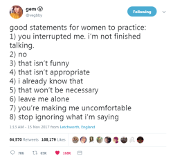 wilwheaton: profeminist: Source 1  |   Source 2  Hey parents: teach your sons to shut the fuck up and listen to women. 