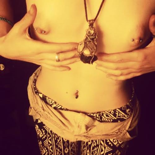 freeflowinsoul:  Got my nipples pierced. Now I have the problem of wanting to show everyone. I love them.