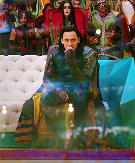 hiddlescheekbones:Loki looking very concerned watching Thor and Hulk clash