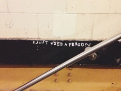 godshideouscreation:  -loner:     &ldquo;I just need a person&rdquo; or &ldquo;I just used a person&rdquo;  I feel like the original way you read it says something about you.   Completely agree with the comment above.  Well shit 