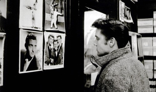 thewonderofelvis:  Elvis at the Supreme Men’s Shop in New York, March 17, 1956.