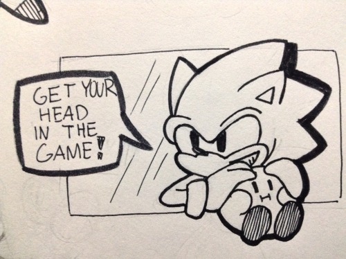 booksandweapons:more kirb doodles! plus sonic