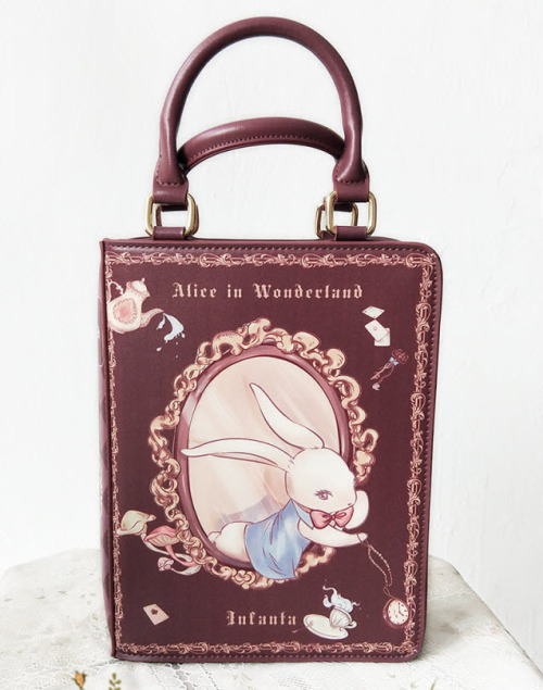 lolita-wardrobe: New Release: Infanta 【-The Book of Alice in Wonderland-】 Lolita Bag◆ Shopping Link 