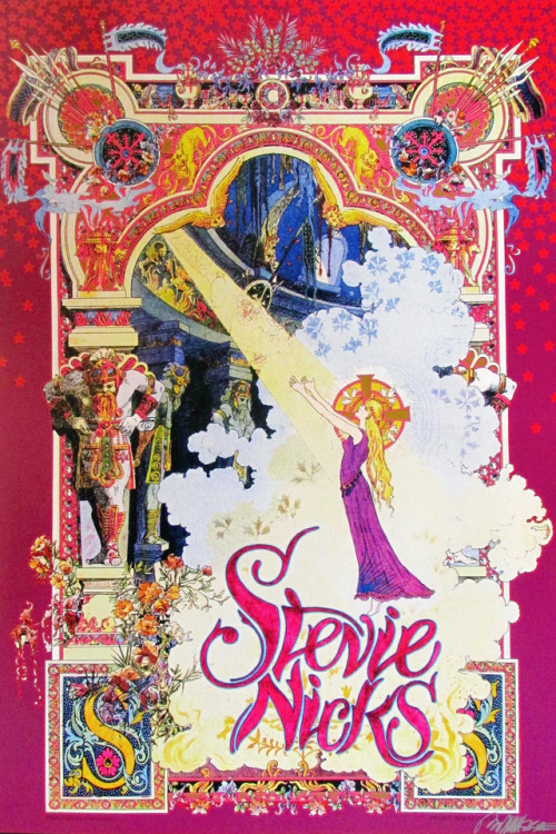 crystallineknowledge:Gorgeous Stevie Nicks concert poster designed by Bob Masse.
