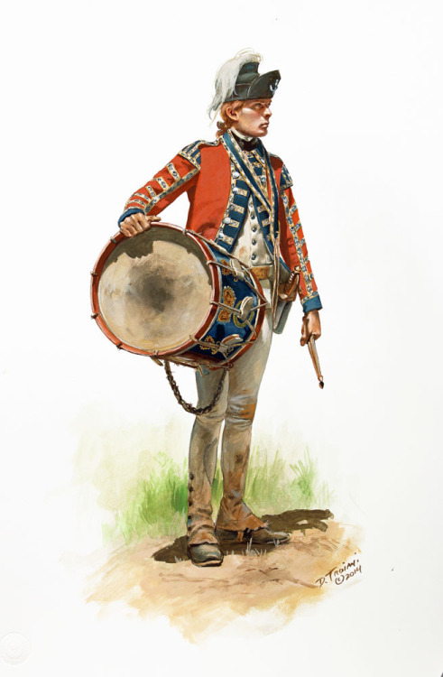 bantarleton:Drummer of the British Army’s 21st Foot (the Royal Scots Fusiliers) during the American 