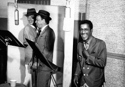 Foreverfranksinatra:  Dean, Frank And Sammy Photographed During A Recording Session,