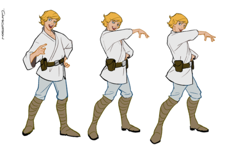 larscatson-blog: STARWARS EP4 in Animation-styleLuke Skywalker and Han Soloit’s has style of a