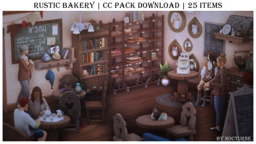 nocturne-vi:nocturne-vi:nocturne-vi: Rustic Bakery | cc pack downloadСontains 25 maxis match cotta