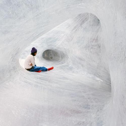 leslieseuffert:Numen/ For Use - For Use used thick transparent sticky tape to create an interactiv