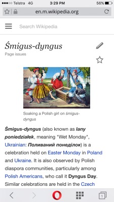 pickledyke:  guidancerune:  @pochowek as a polish blogger are you aware of this extremely fake-sounding holiday called Smigus Dingus  in 1410 it was forbidden by the Bishop of Poznań in an edict titled Dingus Prohibitur, which instructed residents not