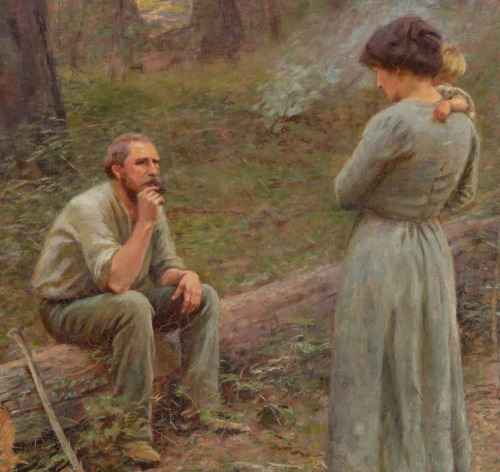 Frederick McCubbin, The Pioneer, detail (1904).