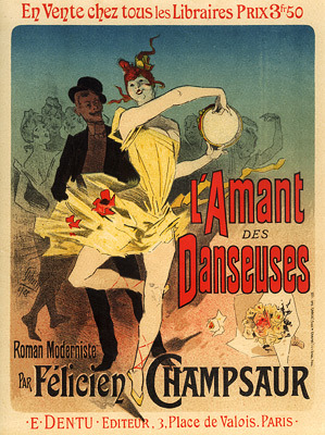 “Amant des Danseuses” poster by Jules Cheret, 1896-1900