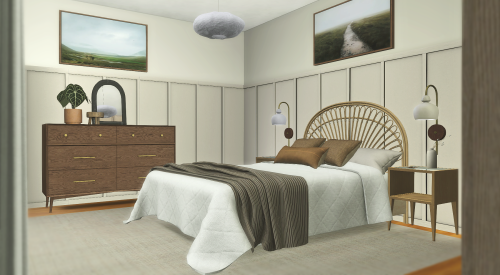 Sjel bedroom set (TS4)What you get:Butterfly rattan headboard (15712 polys, 3 swatches)Cane headboar