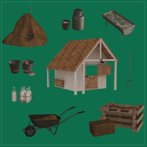 A la ferme cottage shed 4t2 (you can find them in sculptures) ♥ TS4 by @syboubou​​ and you ca