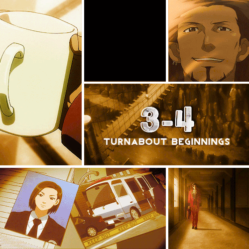 [ID A Five-part Ace Attorney Gifset, Showing Scenes From The Ace Attorney Anime’s Adaptions Of AA3′s