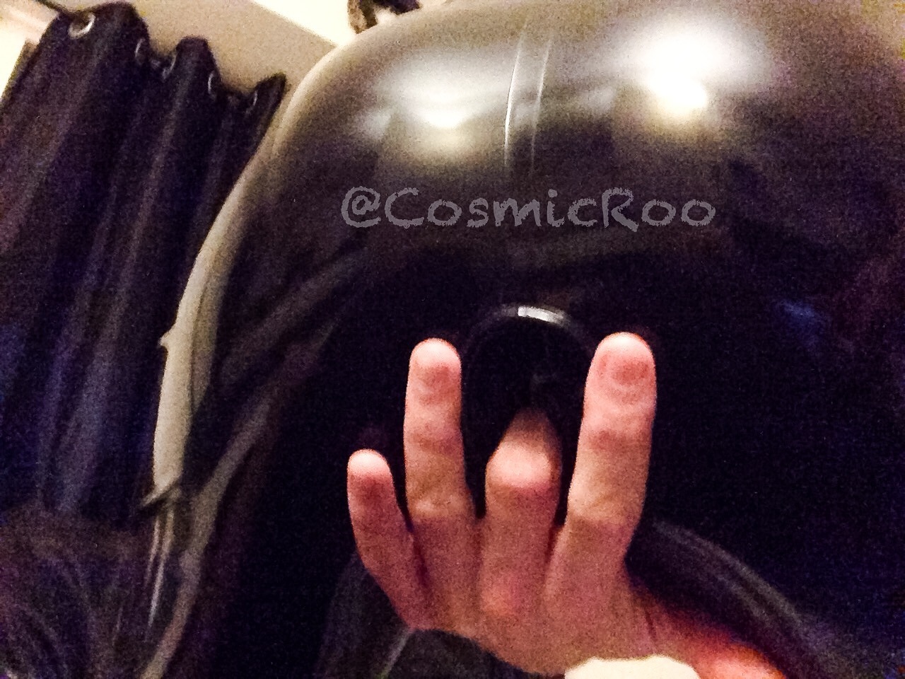 cosmicroo:  decided to be rubbered inside and out tonight ;) so… sheath shorts