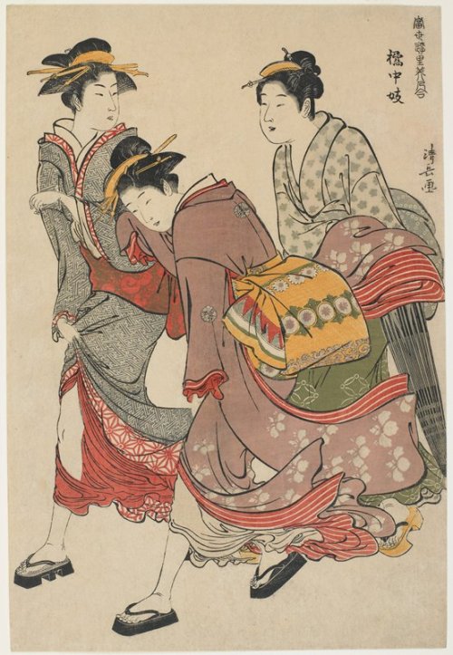 mia-japanese-korean: Entertainers in Tachibana-chō, Torii Kiyonaga, c. 1782, Minneapolis Institute 
