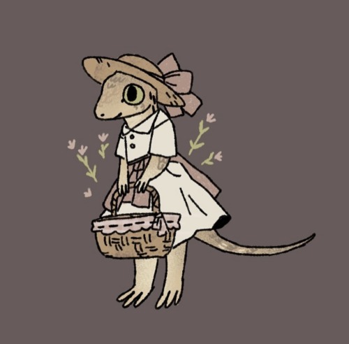 froggystools:lizard ladies on a picnic by garden.mouse