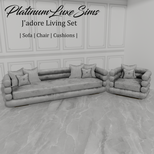 xplatinumxluxexsimsx:|  J'adore Living Set  | So here is our J'adore Living comfort set!Set Contains