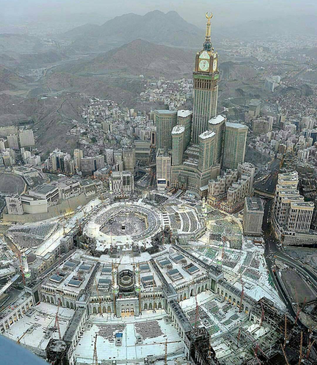 Aerial view of the Masjid-Al-Haram, Makkah. - Islamic Thinking