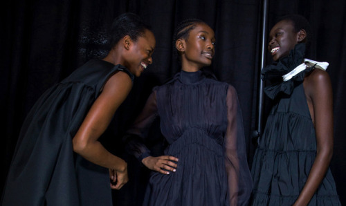 mayowa, imari, and subah @ rochas fw19