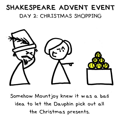 goodticklebrain:Day 2: Christmas ShoppingFor the promptmeshakespeare advent event.