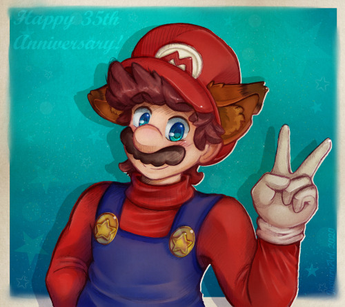 Happy 35th Anniversary Mario! I wanted to draw something for Mario&rsquo;s 35th Anniversary celebrat