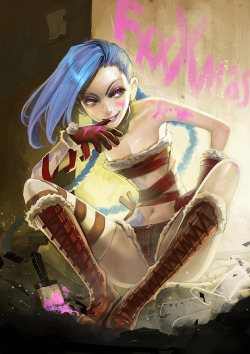 league-of-legends-sexy-girls:  Jinx by goomrrat