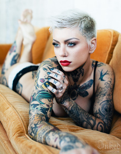 shorthairdesire:Nicolette @ inkedmag