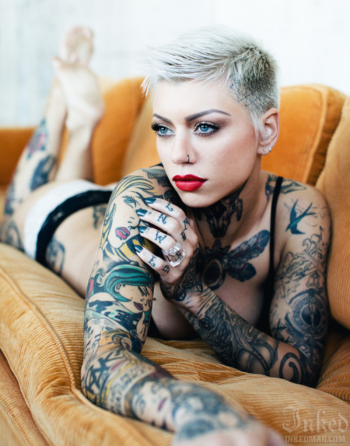 shorthairdesire:Nicolette @ inkedmag