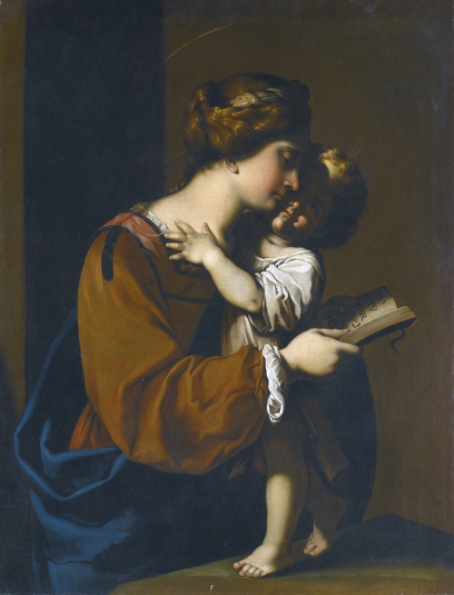 The Madonna and Child. Antiveduto Gramatica (Italian, 1569-1626). Oil on canvas.This is an autograph