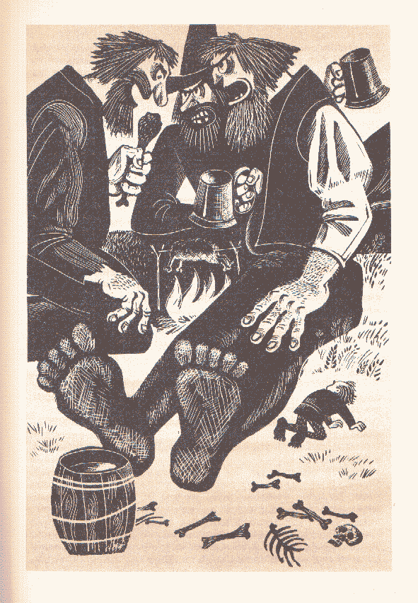 crowtrobot2001:The Soviet edition of The Hobbit (1976) with illustrations by Mikhail Belomlinsky.