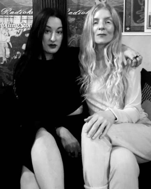 ionnalee and Zola Jesus backstage at Fonda Theatre, LA before performing MATTERS live for the first 