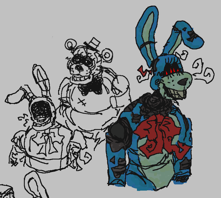 Bon x Sha [The Walten Files]  Fnaf drawings, Fnaf art, Cute art