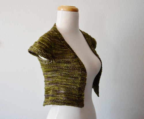 mousearmymittenco:
“ August’s first mousearmy pattern is called Teaselpod! It’s a swingy, flowing vest/bolero thing based on my earlier (and still ongoing) experiments with shawl structures that evolve into full garments. My favorite feature might be...