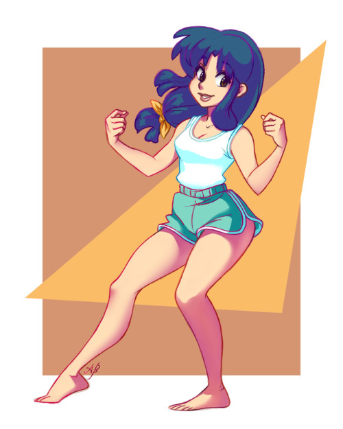 allisonbarraza:Another fanart, this time Akane from Ranma ½. Played more with color. Twitter 