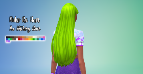 kittsims:Sims 4 Miiko Rei Hair - The Witching Hour Recolour (Override) Hello! Here we have @miikocc’